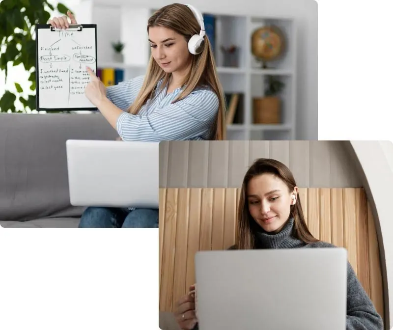 Counsellor guiding a student